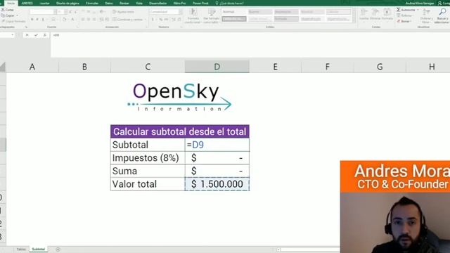 ?#OpenTutorial: ¿Cómo calcular un subtotal a partir de un total en Excel? ? смотреть онлайн
