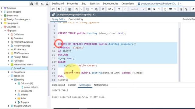 How To Create A Simple Stored Procedure In PostgreSQL And Call Using pgAdmin || PL/pgSQL Tutorials смотреть онлайн
