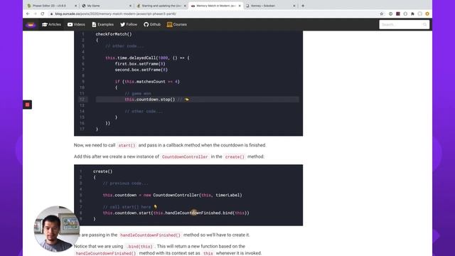 Adding a Countdown Timer in Phaser Editor 2D for Memory Match - Part 6 смотреть онлайн