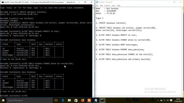 Tutorial Membuat Database Table Menggunakan MariaDB смотреть онлайн