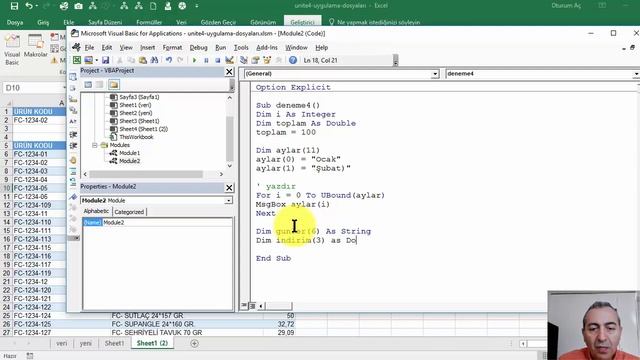 Excel VBA Diziler / Arrays смотреть онлайн