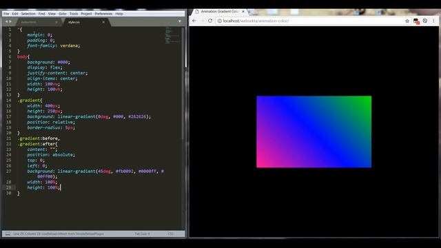 Анимация градиента CSS || border gradient css || linear gradient CSS смотреть онлайн