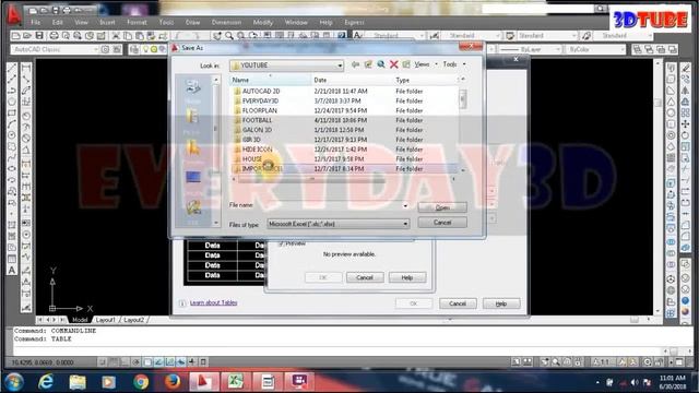 AUTOCAD TUTORIAL IMPORT EXCEL TABLE TO AUTOCAD смотреть онлайн
