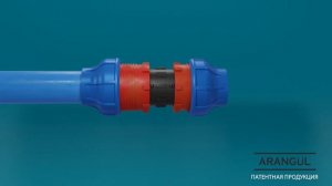 Компрессионная муфта с двойным захватом из полипропилена  125 мм, подходящая для труб из полиэтилен