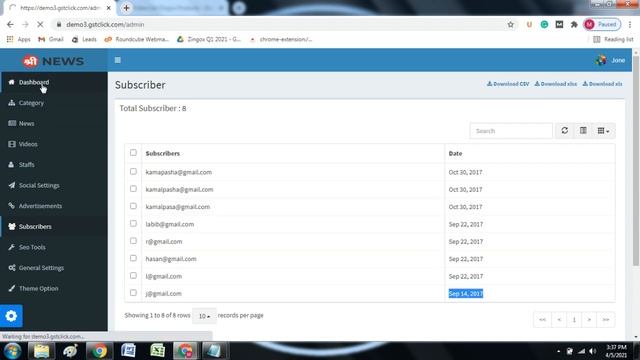 Magazine & Blogs PHP Portal and News - Admin Panel Demo смотреть онлайн