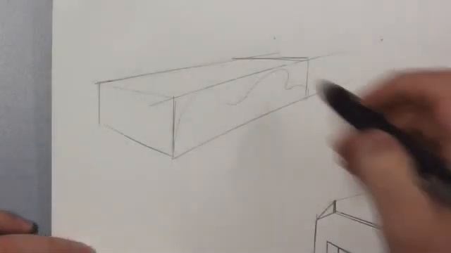 2 point perspective tutorial - sketching coffee tables Part 2 смотреть онлайн