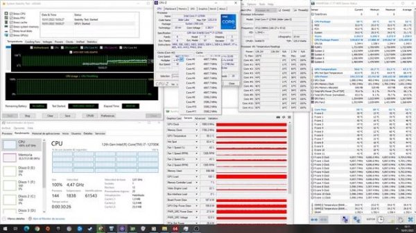 i7-12700K + RTX 3070 | System Stability Test | Max Temperature