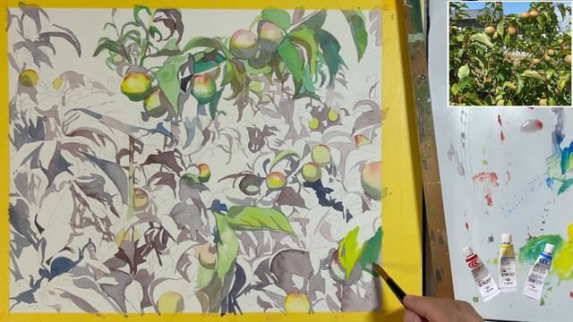【3色で描く！梅】青、赤、黄の三原色だけで描きます。初心者必見ですよ！[Draw in 3 colors! Plum] смотреть онлайн