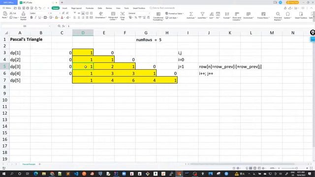 76 - Pascals Triangle - Final DP solution in Java смотреть онлайн