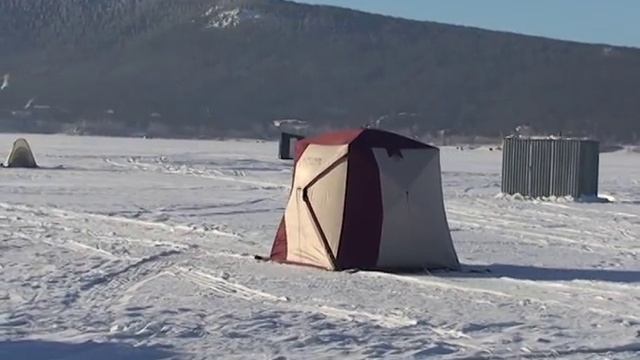 Снегирь 3Т с системой крепления пола в нутри палатки и полом ПВХ смотреть онлайн