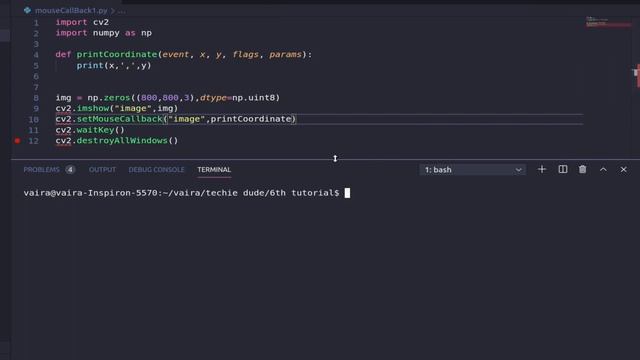 OpenCV Python Tutorial 6 - Handling mouse events using cv2.setMouseCallback() смотреть онлайн