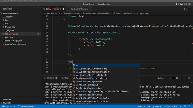 Getting Started with Azure Functions and MongoDB Atlas using .NET and C# смотреть онлайн