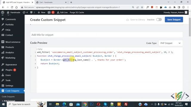 How to Show Billing Last Name to Customer Order Processing Email Subject in WooCommerce смотреть онлайн