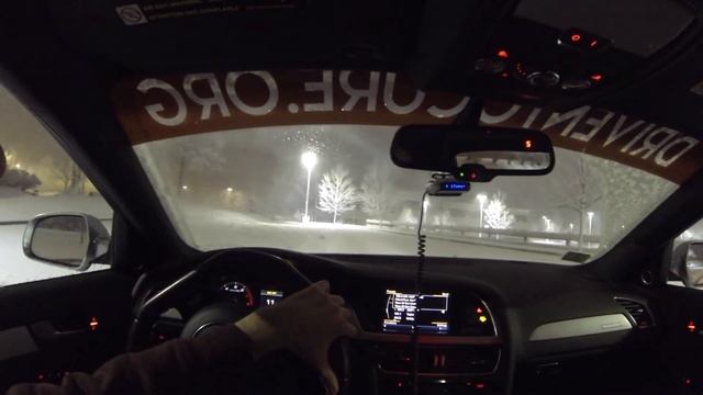 B8.5 S4: Snowy Night Drive & A Bit of Sliding :) смотреть онлайн