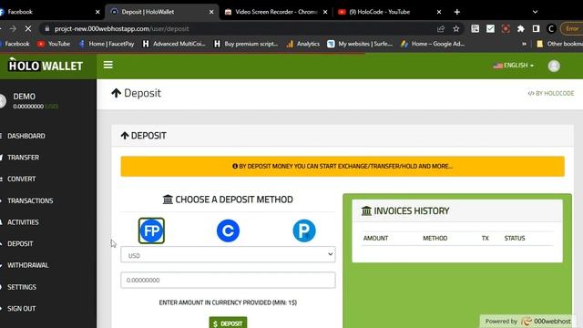 HOLOWALLET - MULTICOIN CRYPTO WALLET PHP SCRIPT смотреть онлайн