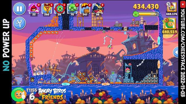 Angry Birds Friends All Levels Day of the Dead Tournament 1155 NO Power UP Walkthrough смотреть онлайн