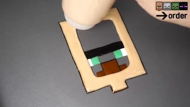 Minecraft Pancake art - Creeper, TNT, Steve, Pig, Villager, Skeleton, Zombie, Ender Man смотреть онлайн