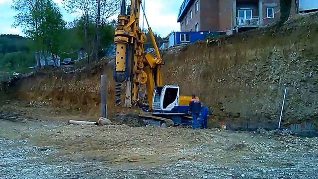 Бурение под сваю. смотреть онлайн