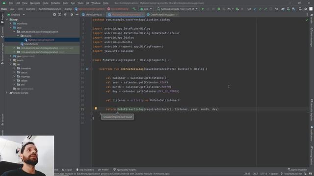 Escolhendo data com DialogFragment e DatePickerDialog com Android Studio смотреть онлайн