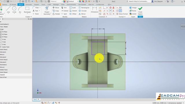 Inventor 2020 Tutorial #101 | 3D Model Basic & Drawing смотреть онлайн