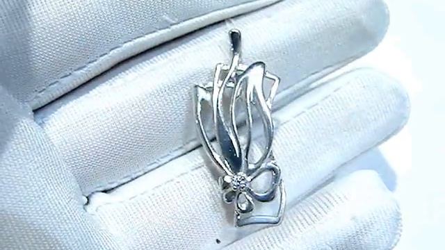 Серебряная подвеска 925 пробы с фианитом, 2200000299246 смотреть онлайн