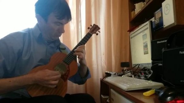Рок - Ателье "Замыкая круг" на укулеле (Enya EUT-20, Ammoon PockRock, Roland Mobile AC) #всёомузыке