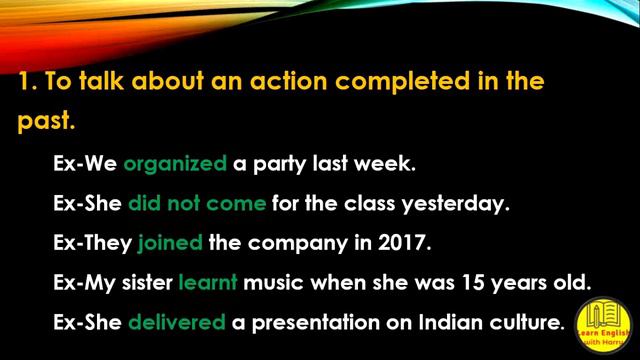 Past Simple || Past Indefinite