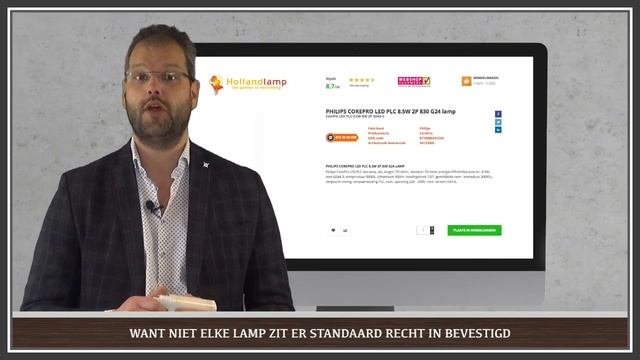 Philips CorePro Led PLC 8.5W 2P 830 G24 | Hollandlamp смотреть онлайн