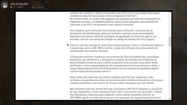 CARTÃO DA AR CPLP + REAGRUPAMENTO CPLP + NOTIFICAÇÃO DA UE!? (Ep. 1154) смотреть онлайн