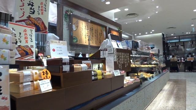 Отдел готовых блюд в японском торговом центре. Японская кухня в Токио. смотреть онлайн