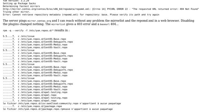 Unix & Linux: Unable to use yum repos whether with baseurl or mirrorlist in CentOS 6.5 смотреть онлайн