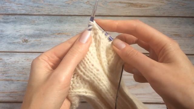 Вязаная шапка узором 4*4 //Удлиненная, с отворотом// Для начинающих смотреть онлайн