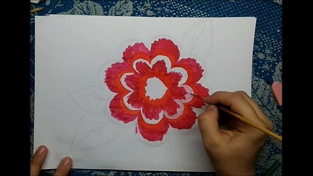 Как нарисовать красивый цветок на 8 марта. Рисуем просто смотреть онлайн