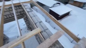 ?Кровля с уклоном 5 градусов - обзор промежуточного процесса монтажа стропильной системы.