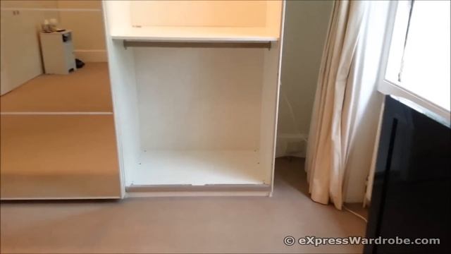 IKEA Pax MEHAMN White With AULI Mirror Sliding Door Wardrobe Design