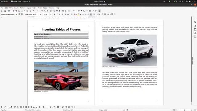 How to create and use an index of figures In LibreOffice Writer смотреть онлайн