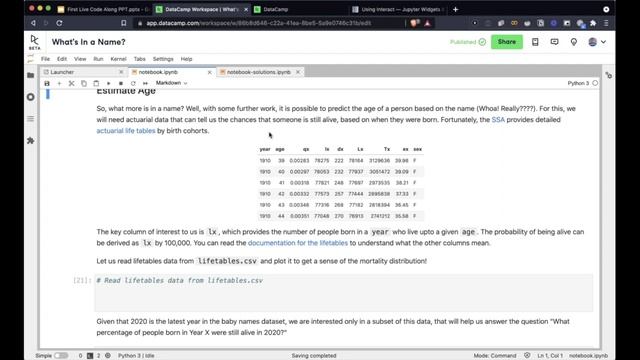 Python Code Along - Data Analysis in DataCamp Workspace смотреть онлайн