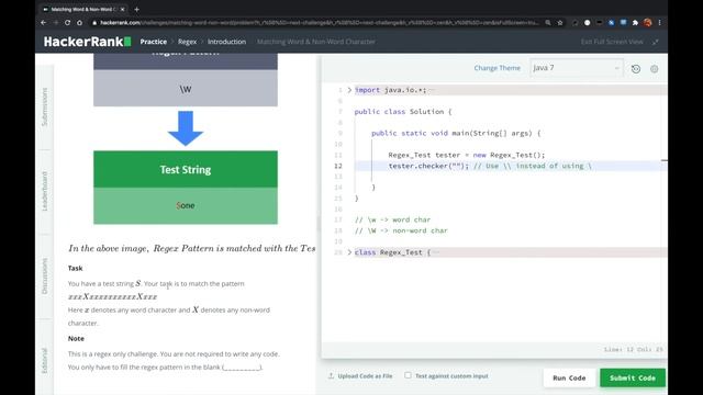 HackerRank - Matching Word & Non-Word Character смотреть онлайн