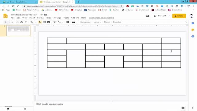How to Merge Cell of Table in Google Slides Presentation смотреть онлайн