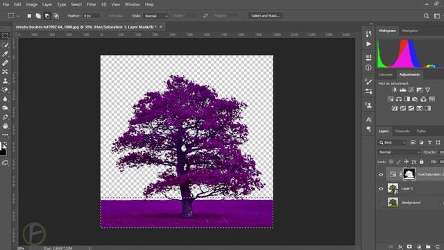 How to change Tree Leaves Color in Photoshop смотреть онлайн