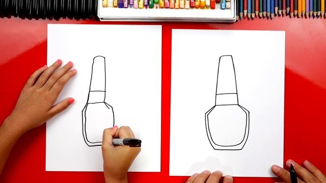 How To Draw A Cute Nail Polish Bottle смотреть онлайн