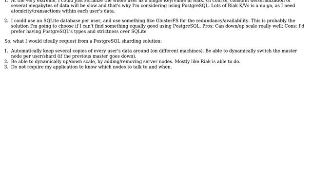 What is the modern way to partition PostgreSQL across machines, when the data is "naturally... смотреть онлайн