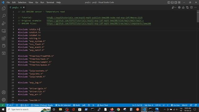 ESP IDF read data via I2C communication from BME280 sensor смотреть онлайн