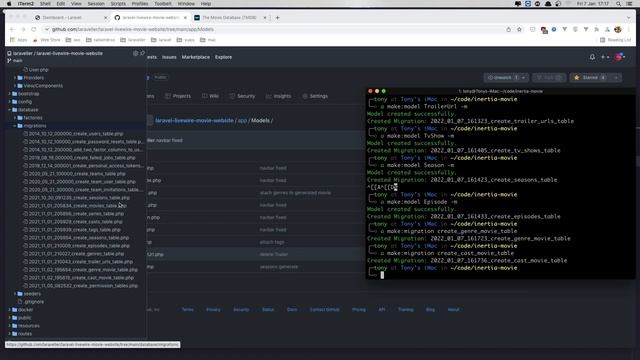 Laravel Inertia Vue Movie App | Create Models and Migrations | Laravel 8 Tutorial смотреть онлайн