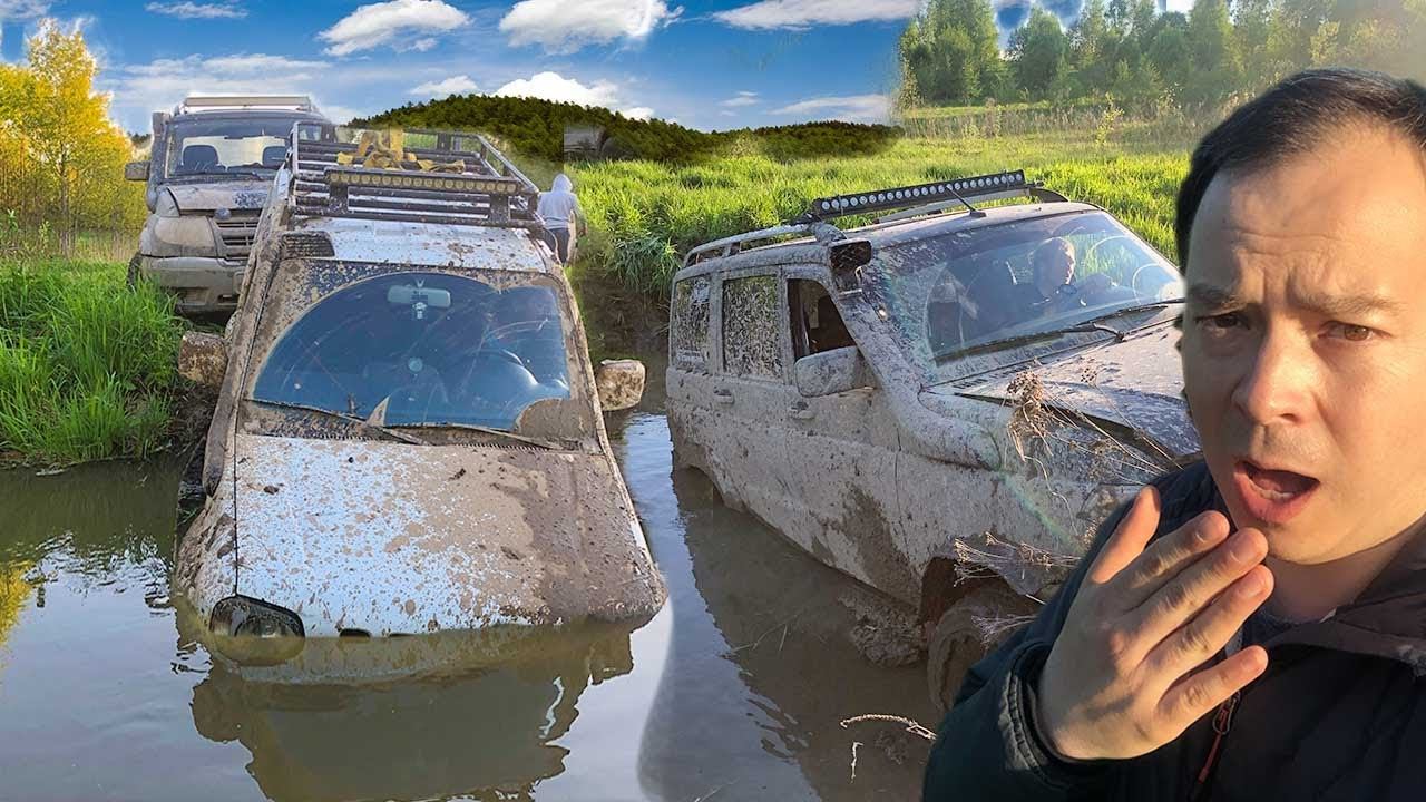 Поспорили внедорожники УАЗ против Suzuki Jimny КТО ПРОЕДЕТ БРОД и БОЛОТО Крутая Заруба смотреть онлайн