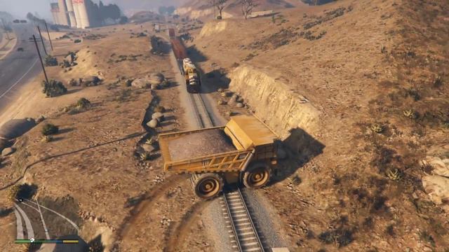 Белаз VS поезд в GTA 5 смотреть онлайн