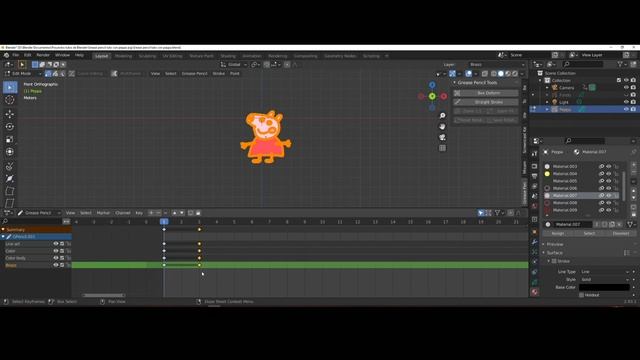 Blender 2.93.1 Grease pencil tools. смотреть онлайн
