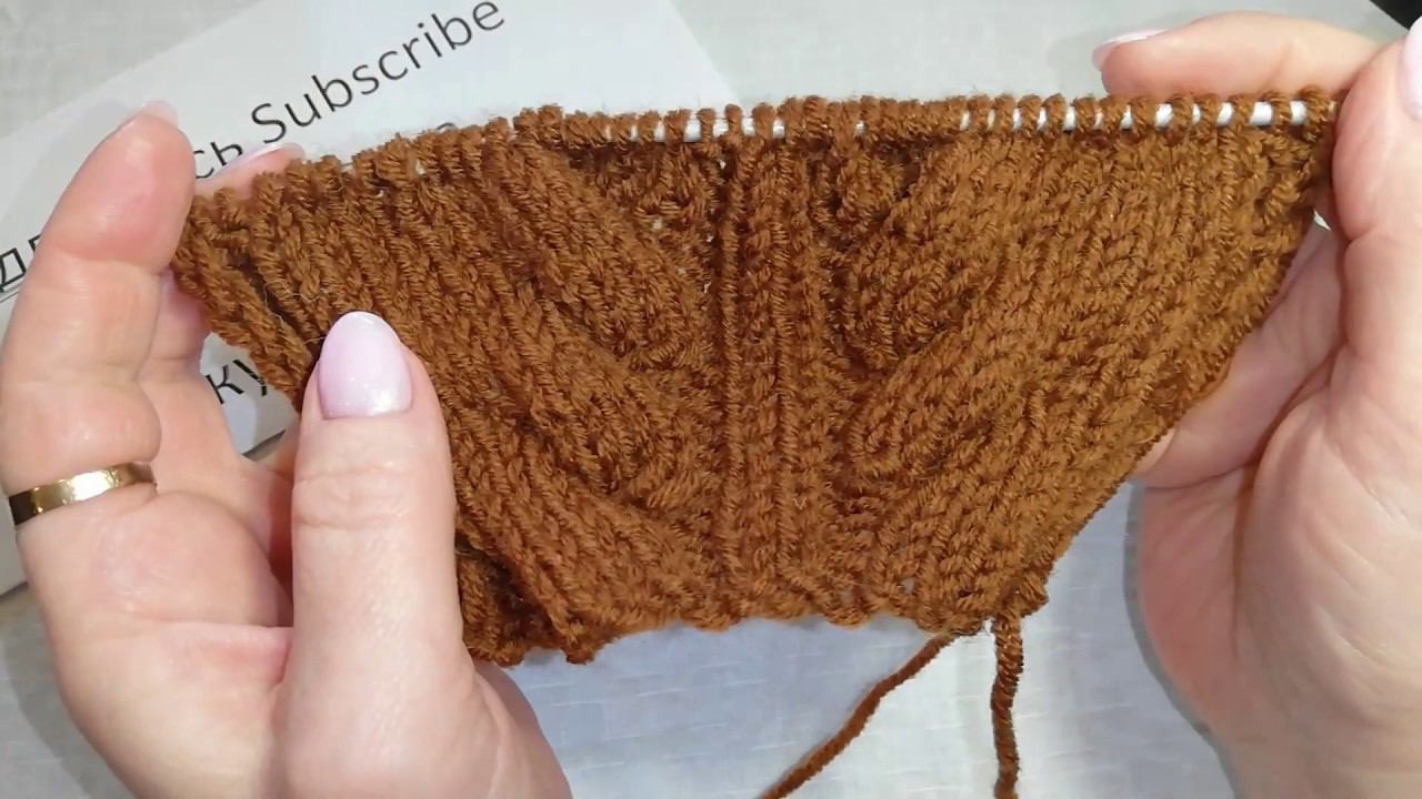 Красивая линия реглана спицами .МК подробно для начинающих Linea Raglan