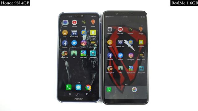 Honor 9N vs RealMe 1 Speed Test, Memory Management test and Benchmark Scores смотреть онлайн