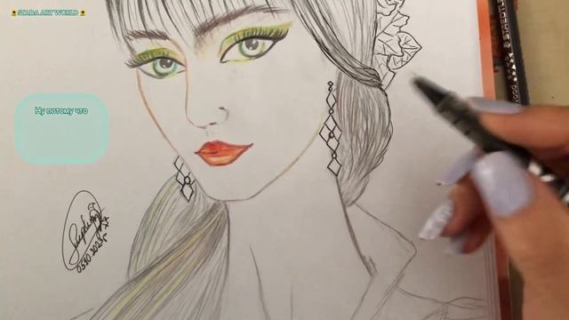 «Зеленые глаза » ???раскраска рисунка